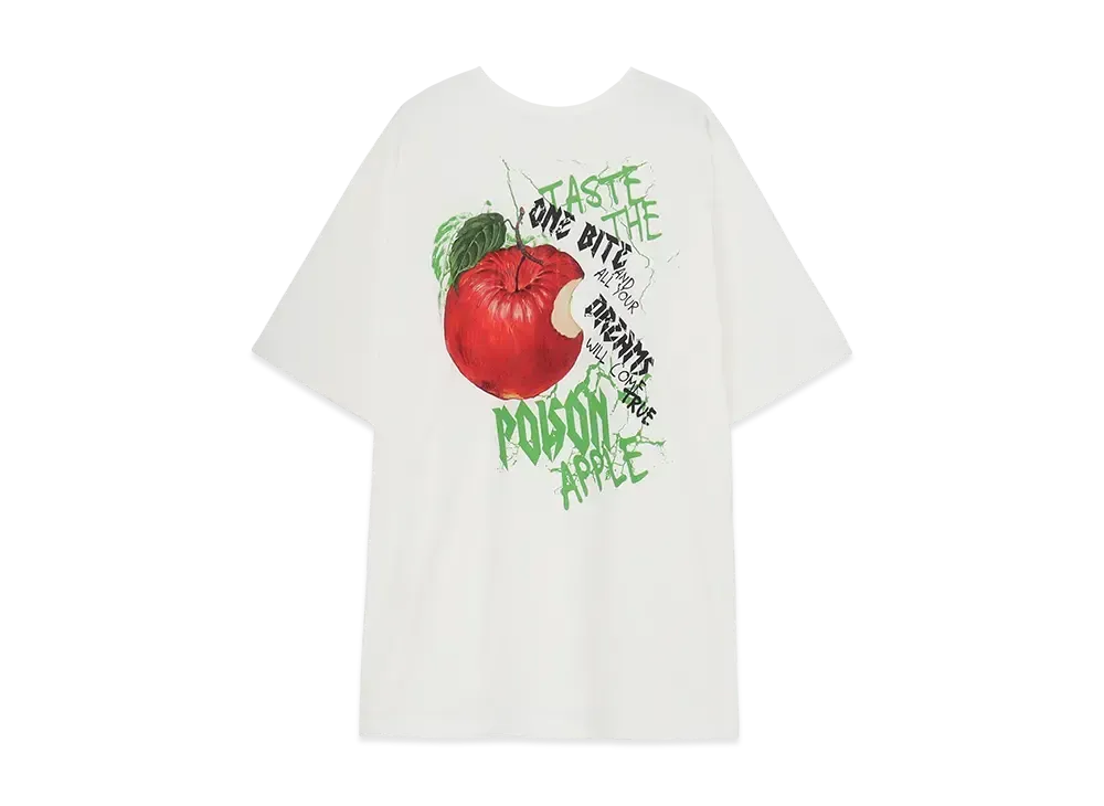 Ground Y Snow White Collection Apple Graphic Big Silhouette T-Shirt "White"