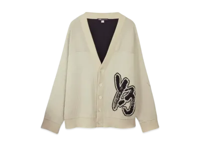 Y-3 Logo Knit Cardigan "Off White"