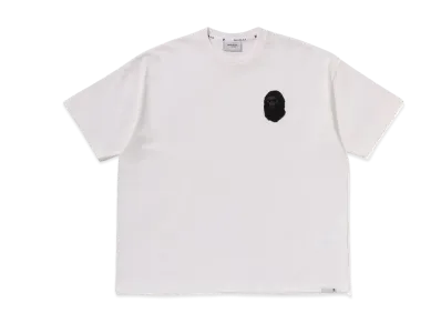 A BATHING APE Bape Black Bape Badge Logo Tee #2 "White"