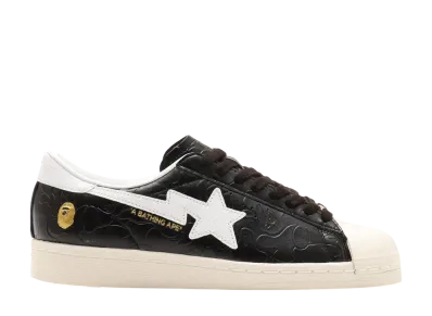 atmos × A BATHING APE × adidas SuperstarR 5 "Core Black/Footwear White/Off White"