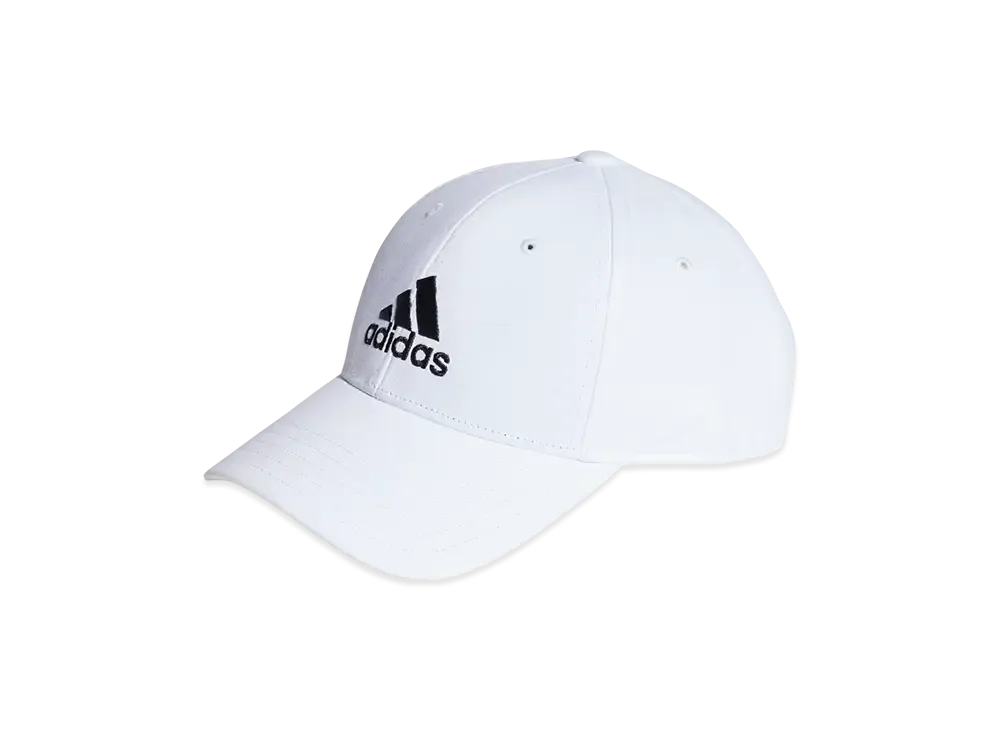 adidas Cotton Twill Baseball Cap "White/Black"