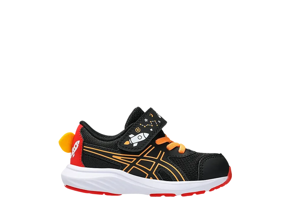 アシックス TD コンテンド9 スクールヤード "ブラック/オレンジポップ" (キッズ)