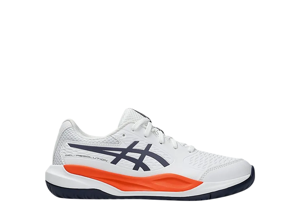 アシックス GS ゲルレゾリューション10 "ホワイト/グレイッシュパープル" (オールコート) (キッズ)