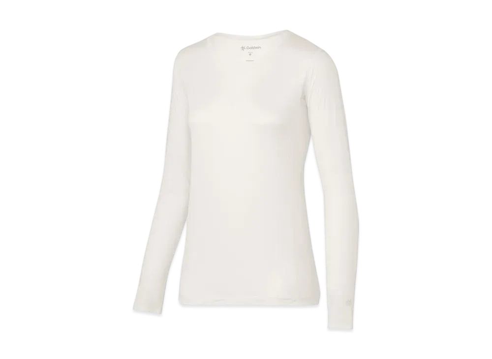 Goldwin Cooling Round Neck Long Sleeve (C3 Fit/Women) "White"