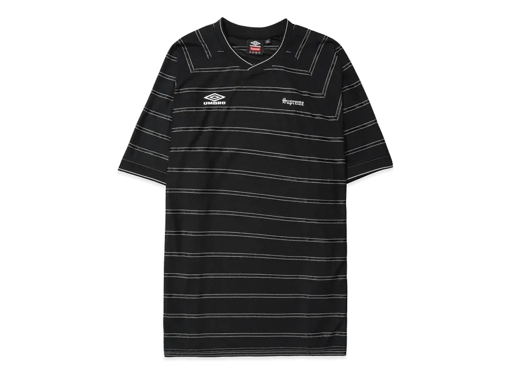 Supreme x Umbro Stripe Soccer Jersey "Black"