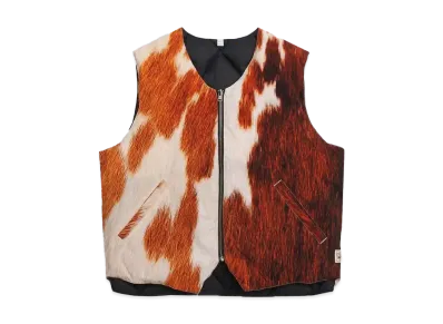 Stussy Revesrible Quilted Vest "Cowhide"