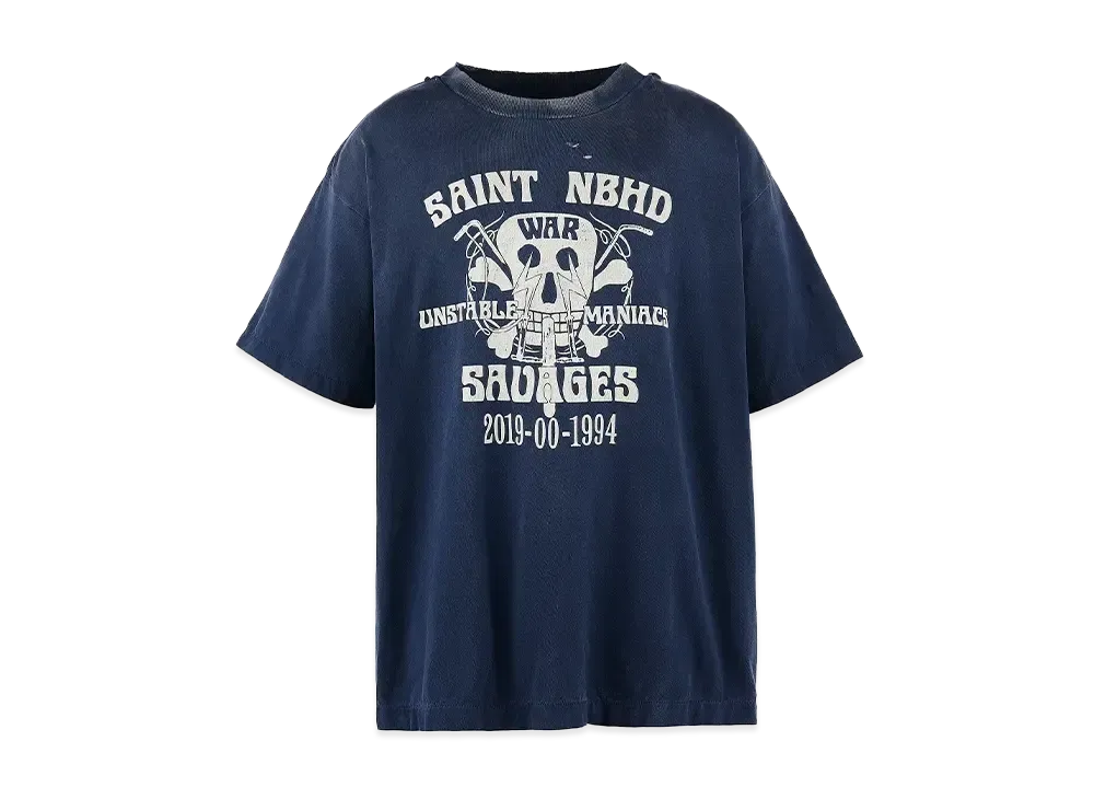 SAINT Mxxxxxx x NEIGHBORHOOD SS Tee STHD.SAINTNBHD "Navy" SM-HR8-0000-C71 / 25119SMN-CSM04S