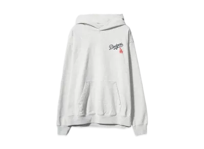 Sporty&Rich Dodgers Serif Hoodie "HEATHER GRAY"