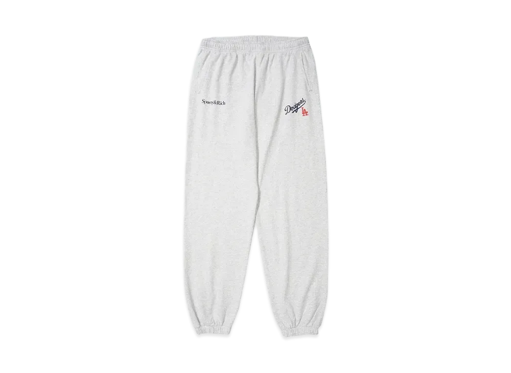 Sporty&Rich Dodgers Serif Sweatpant "HEATHER GRAY"