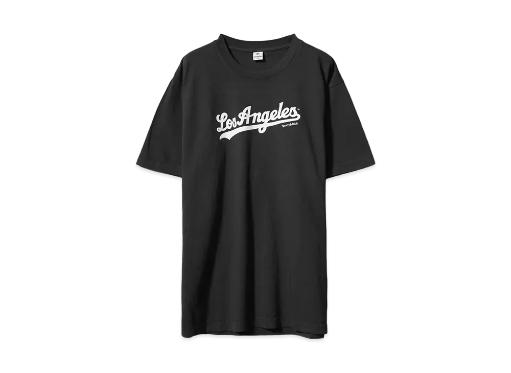 Sporty&Rich Dodgers T-Shirt "FADED BLACK"