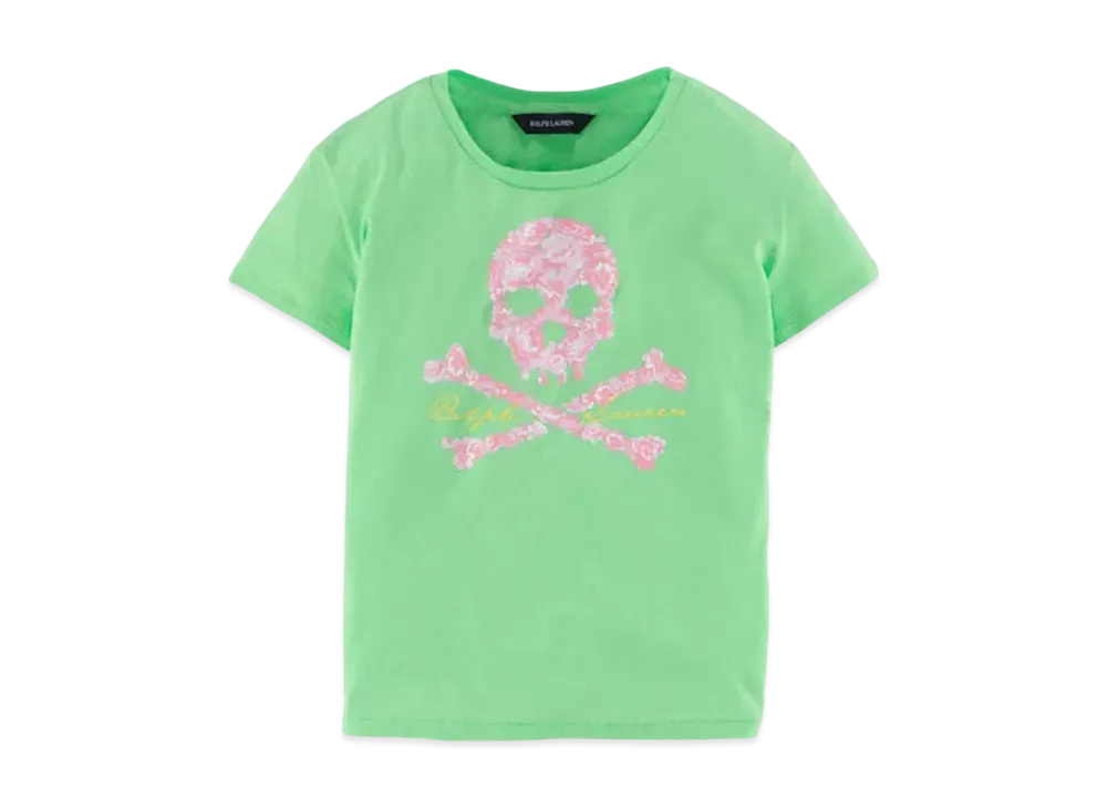 Polo Ralph Lauren Kids Solid Cotton Skull Top "Green" 