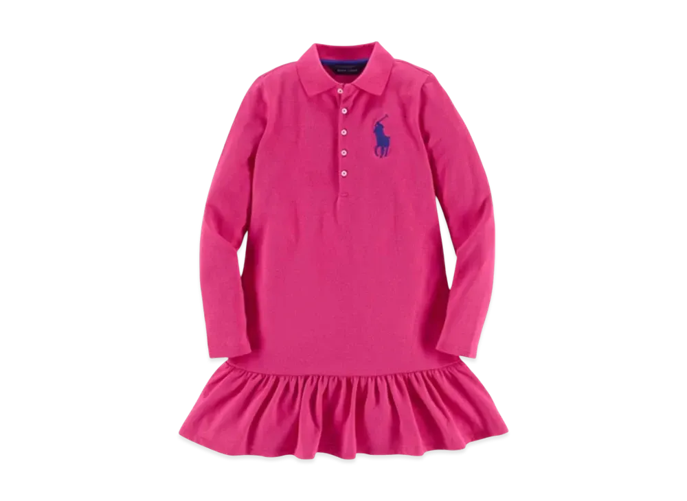 Polo Ralph Lauren Kids Big Pony Cotton Dress "Pink" 