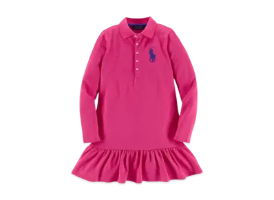 Polo Ralph Lauren Kids Big Pony Cotton Dress "Pink"