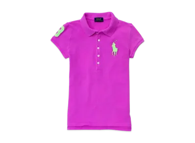 Polo Ralph Lauren Kids Big Pony Stretch Cotton Polo "Purple"