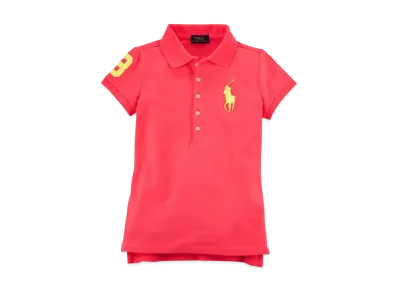 Polo Ralph Lauren Kids Big Pony Stretch Cotton Polo "Coral"