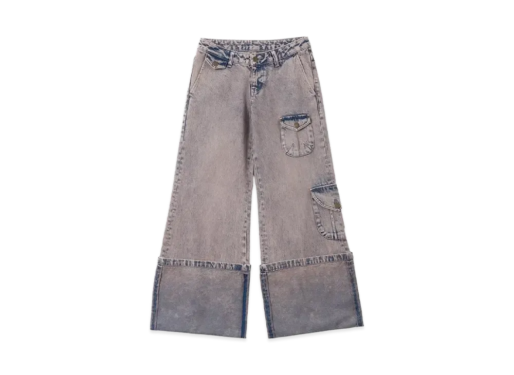 HTH Roll up denim "PINK BLUE"