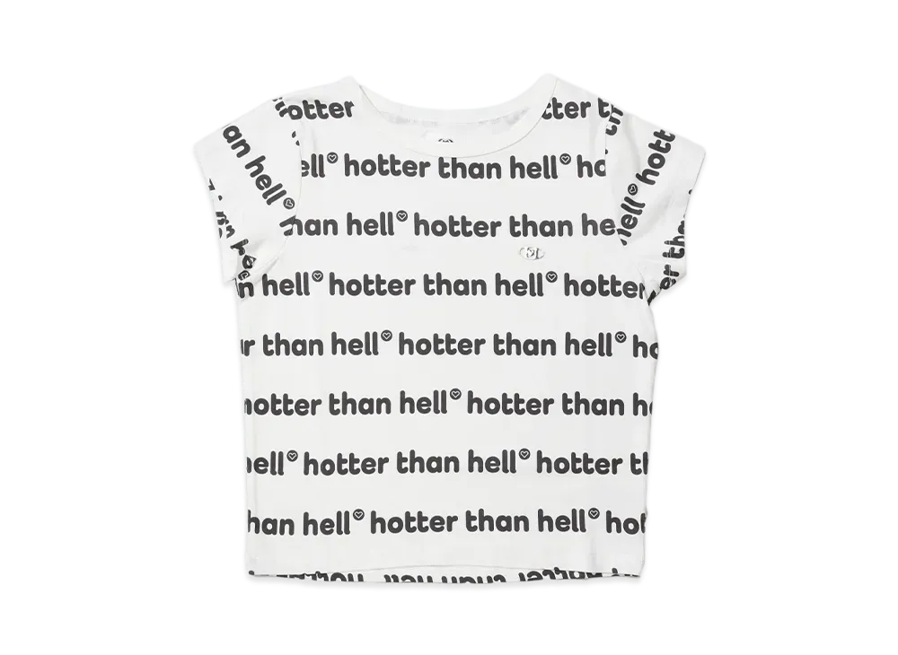 HTH All over cropped Tee "WHITE"