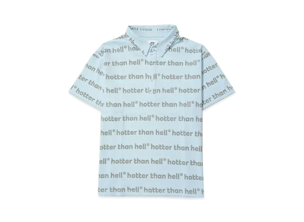 HTH All over pattern polo shirt "SAX"