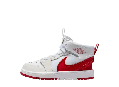 ナイキ PS ジョーダン1 ミッド RM イージーオン "ホワイト/ブラック/ユニバーシティレッド" (キッズ)