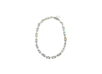 Louis Vuitton Collier Monogram Chain Necklace "Silver"