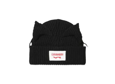 Charles Jeffrey Loverboy SUPERSIZED CHUNKY EARS BEANIE "BLACK"