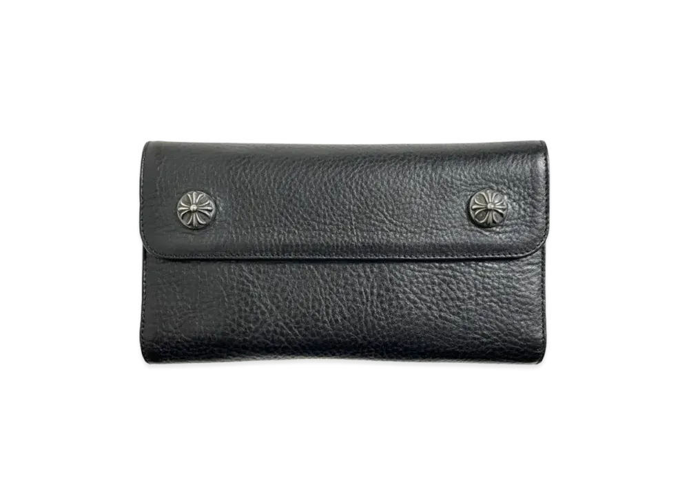 Chrome Hearts Wave Wallet Heavy Leather "Black"