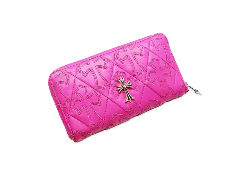 Chrome Hearts Cemetery Quilted Wallet "Pink"