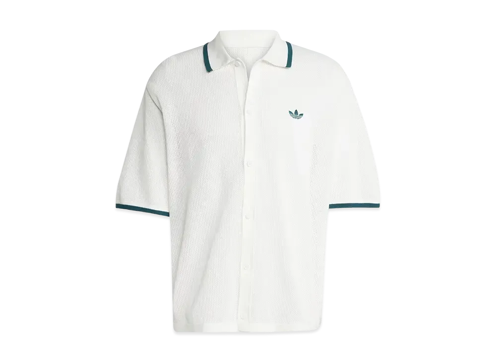 adidas Originals Button Knit Shirt "Wonder White"