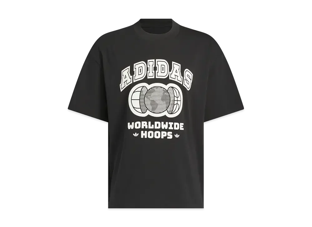 adidas Worldwide Hoops College Short Sleeve T-shirt "Black/Off White"