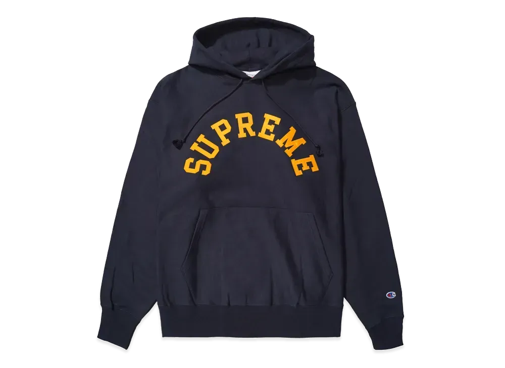 Supreme x Champion Hooded Sweatshirt "Navy"