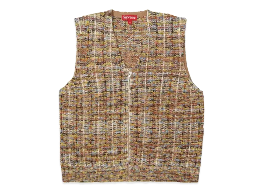 Supreme Speckled Zip Up Sweater Vest Supreme Speckled Zip Up Sweater Vest