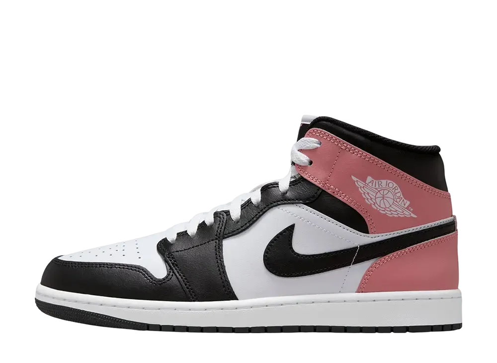 Nike Air Jordan 1 Mid "White/Rust Pink/Black"
