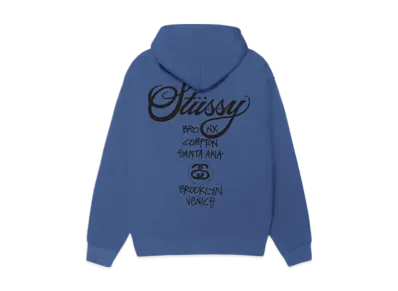Stussy World Tour Hoodie (2025) "Blue"