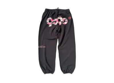 9090 90 Logo Light Sweat Pants "BLACK PINK CAMO"