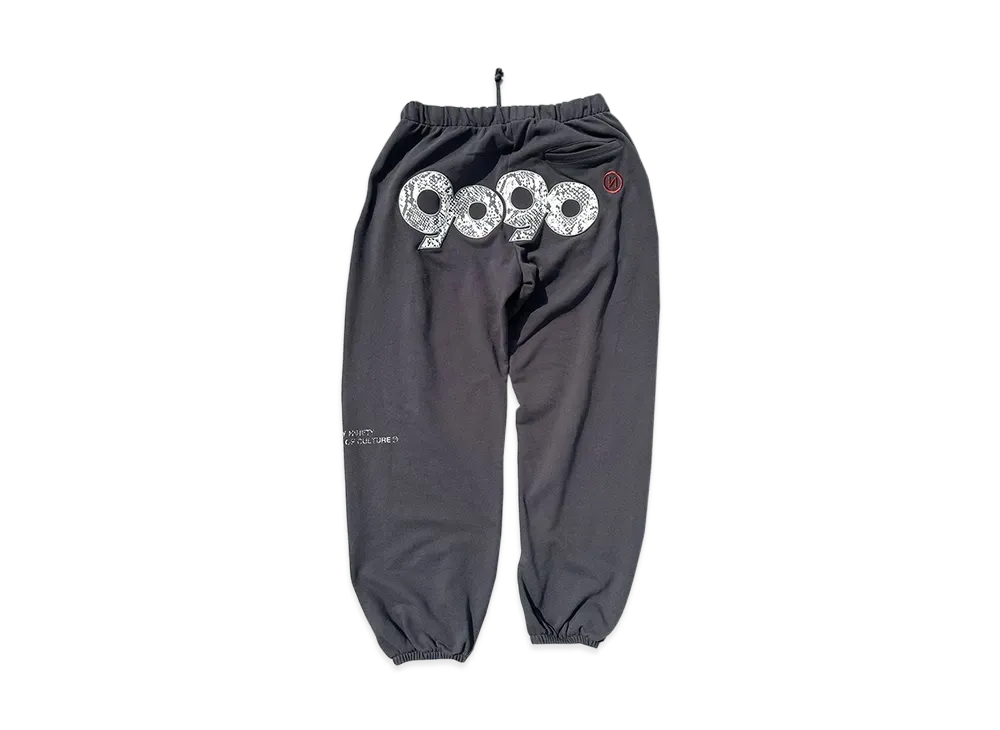 9090 90 Logo Light Sweat Pants "CHARCOAL PYTHON"
