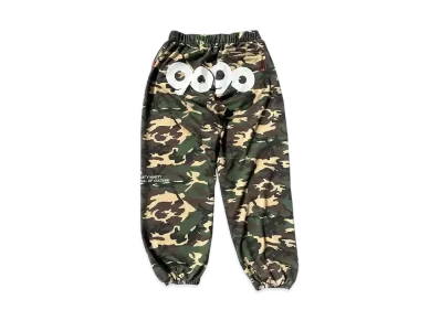 9090 90 Logo Light Sweat Pants "GREEN CAMO"