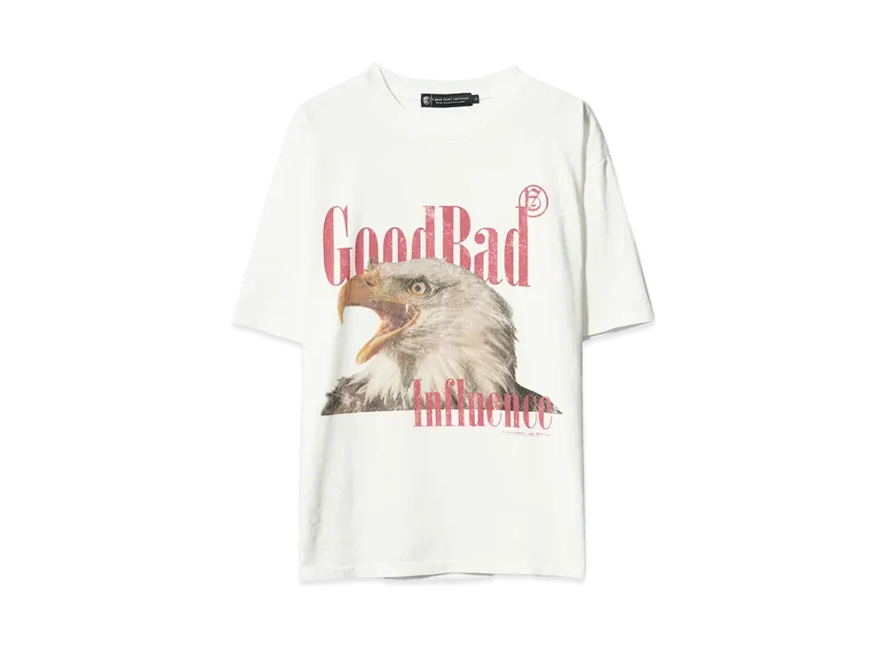 A GOOD BAD INFLUENCE EAGLE T-SHIRT "WHITE"