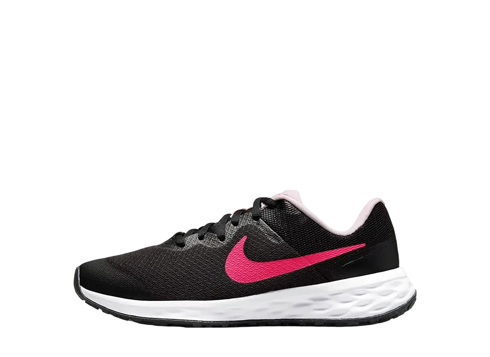 ナイキ GS レボリューション6 "ブラック/ピンクフォーム/ハイパーピンク" (キッズ)