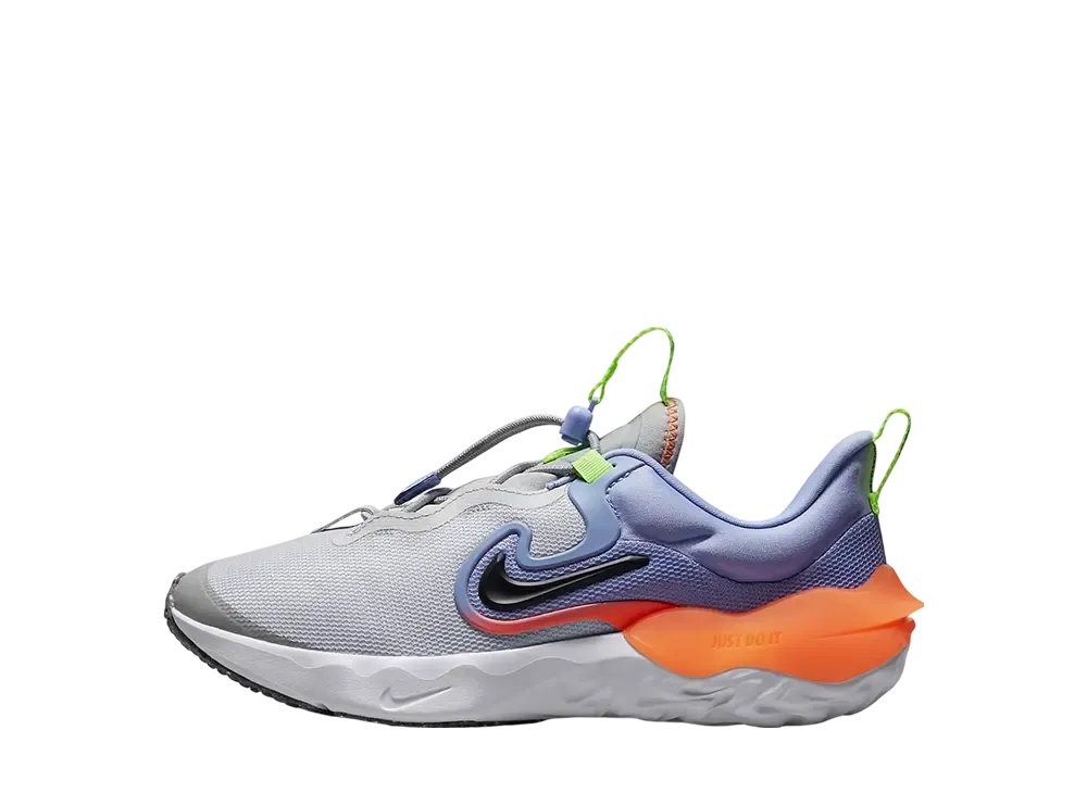 ナイキ GS ラン フロー "フォトンダスト/パープルパルス/トータルオレンジ/ブラック" (キッズ)