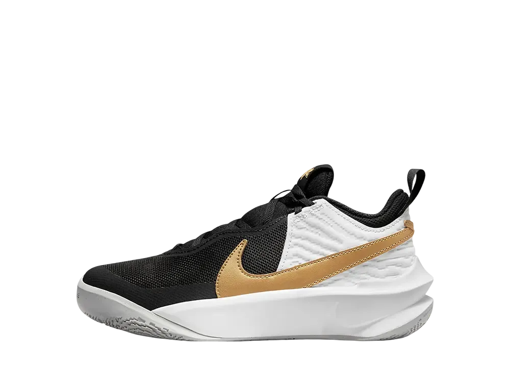 ナイキ GS チームハッスル D10 "ブラック/ホワイト/フォトンダスト/メタリックゴールド" (キッズ)