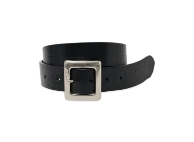 RATS Leather Belt "Black/Silver"