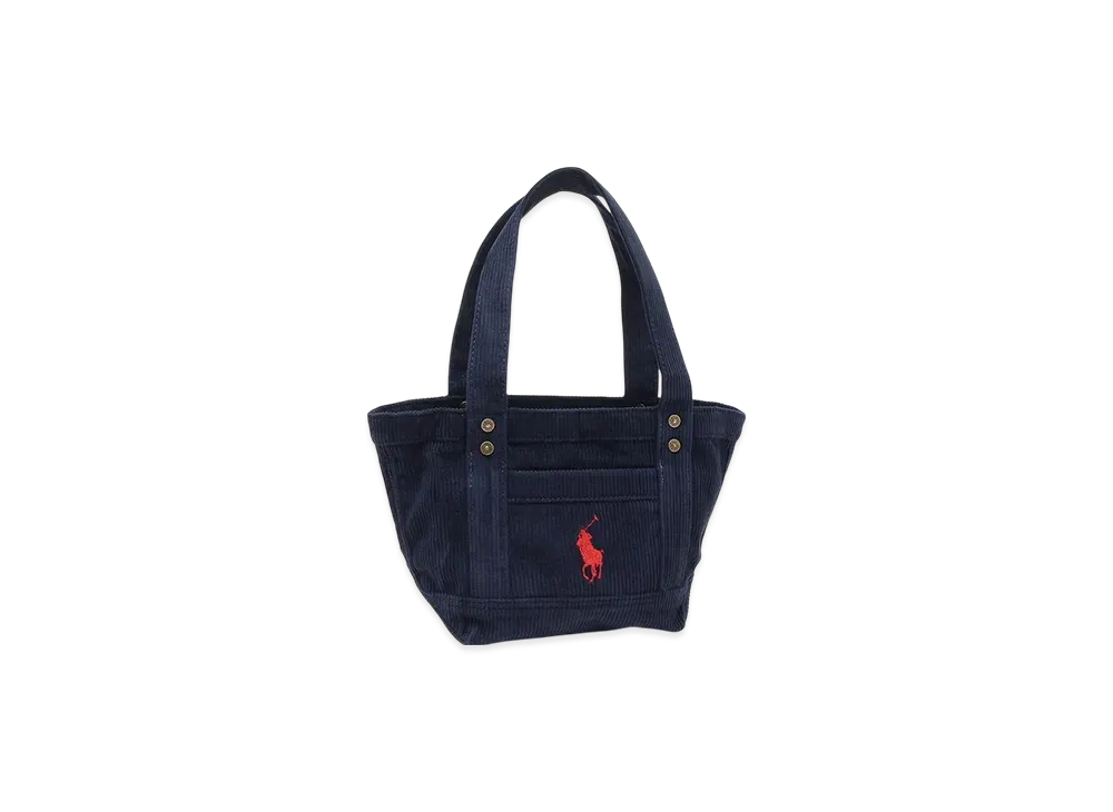 Polo Ralph Lauren Corduroy Mini Tote "Navy"