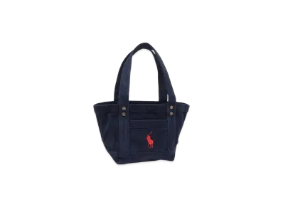 Polo Ralph Lauren Corduroy Mini Tote "Navy"
