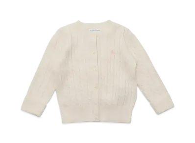 Polo Ralph Lauren Kids Cable-Knit Cotton Cardigan "White"