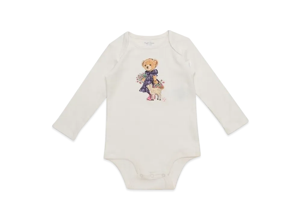 Polo Ralph Lauren Kids Polo Bear Cotton Bodysuit 2 Pack "White"