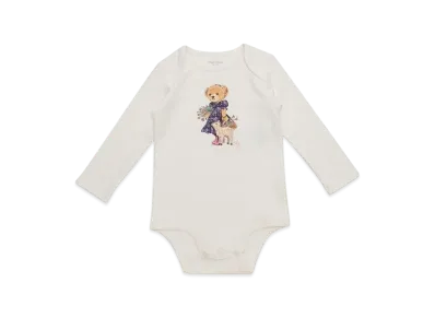 Polo Ralph Lauren Kids Polo Bear Cotton Bodysuit 2 Pack "White"