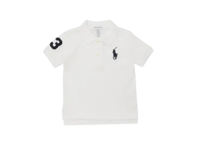 Polo Ralph Lauren Kids Short Sleeve Big Pony Mesh Polo "White"