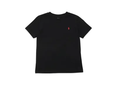 Polo Ralph Lauren Kids Short Sleeve Cotton Jersey Crewneck T-Shirt "Black"