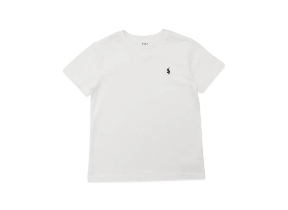 Polo Ralph Lauren Kids Short Sleeve Cotton Jersey Crewneck T-Shirt "White"