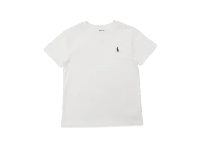 Polo Ralph Lauren Kids Short Sleeve Cotton Jersey Crewneck T-Shirt "White"